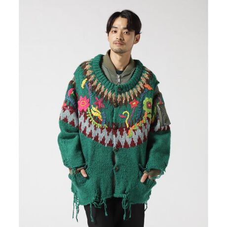 amok／アモク／KNIT DOCKING BLOUSON | ロイヤルフラッシュ(ROYAL 