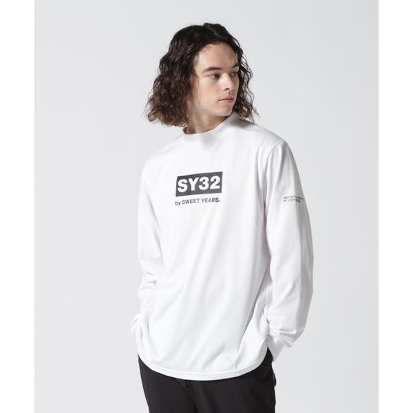 SY32 by SWEETYEARS ／MOCK NECK CRIMPING L／S TEE | ロイヤル