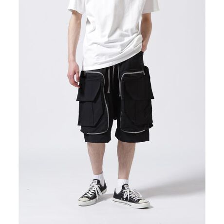 A.F ARTEFACT／RADICAL-ZIP MILITARY SARROUEL SHORTS | ロイヤル