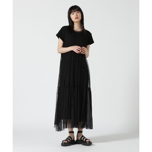◯ADDICT NOIR／Back Tulle Tops／ロイヤルフラッシュ トップス