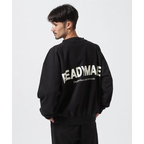 READYMADE／レディーメイド／MOCK NECK SWEAT BLACK／SMILE | ロイヤル  
