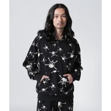 SAINT MICHAEL／セント マイケル／SA_CRW SWT／SKULL／BLACK