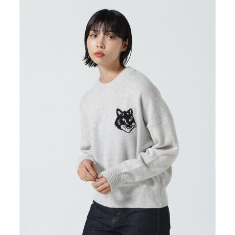 MAISON KITSUNE／メゾン キツネ／ォックスヘッド インターシャ 