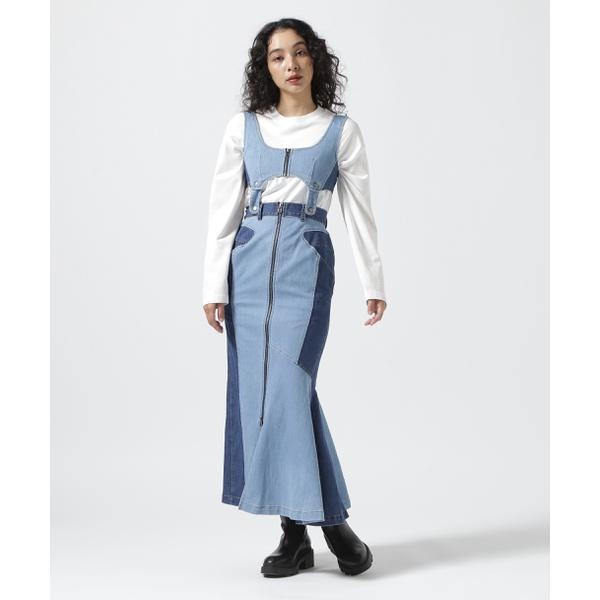 AULA AILA／アウラアイラ／2WAY DENIM JUMPER SKIRT | ロイヤル ...