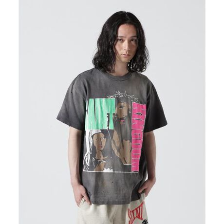 SAINT MICHAEL／セント マイケル／LM_SS TEE／ST KINGDOM／BLK 