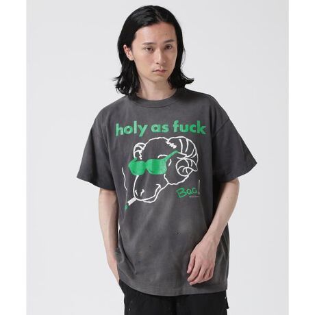 SAINT MICHAEL／セントマイケル／SS_TEE／BAA／BLACK | ロイヤル 