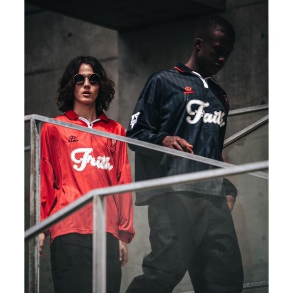 すぐ届く セントマイケル Tシャツ サッカーシャツ FAITH レッド SAINT MICHAEL/セントマイケル/SOCCER SHIRT/FAITH/RED