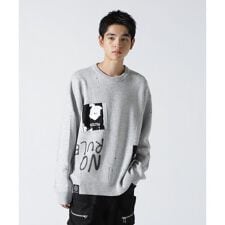 Guernika／Crash Knit sweater(Cell Division)／Gray