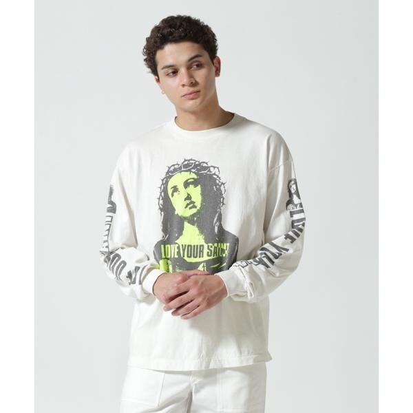 SAINT MICHAEL／セントマイケル／LS TEE／LOVE UR SAINT／WHITE
