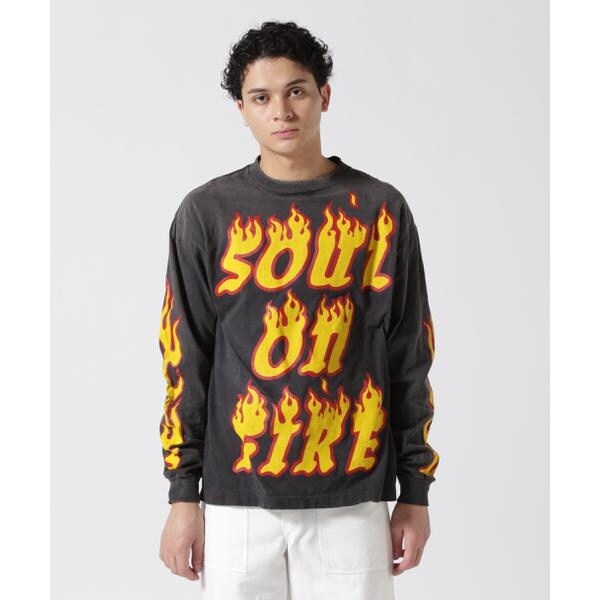 [}C]SAINT MICHAEL^Zg}CP^LS TEE^SOUL ON FIRE^BLACK/CtbViROYAL FLASHj ubN