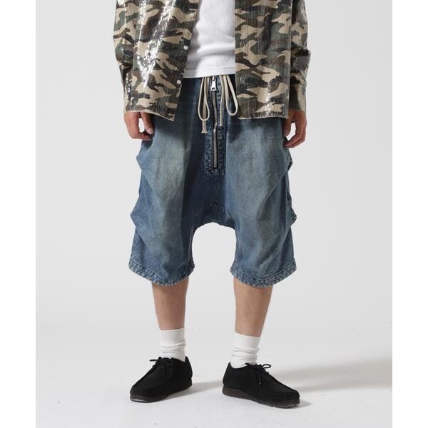  FLASH A.F ARTEFACT/エーエフ・アーティファクト A.F ARTEFACT／エーエフ・アーティファクト／DENIM TUCK SHORTS
