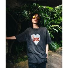 SAINT MICHAEL／セントマイケル／HEART LOVE SS TEE BLACK