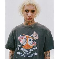SAINT MICHAEL／セントマイケル／NH_SS TEE STHD.PRAY BLACK | ロイヤルフラッシュ(ROYAL FLASH)