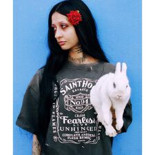 SAINT MICHAEL／セントマイケル／NH_SS TEE STHD.FEARLESS BLAC | ロイヤルフラッシュ(ROYAL FLASH)