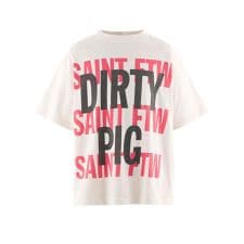 SAINT MICHAEL／セントマイケル／SS TEE DIRTY PIG WHITE