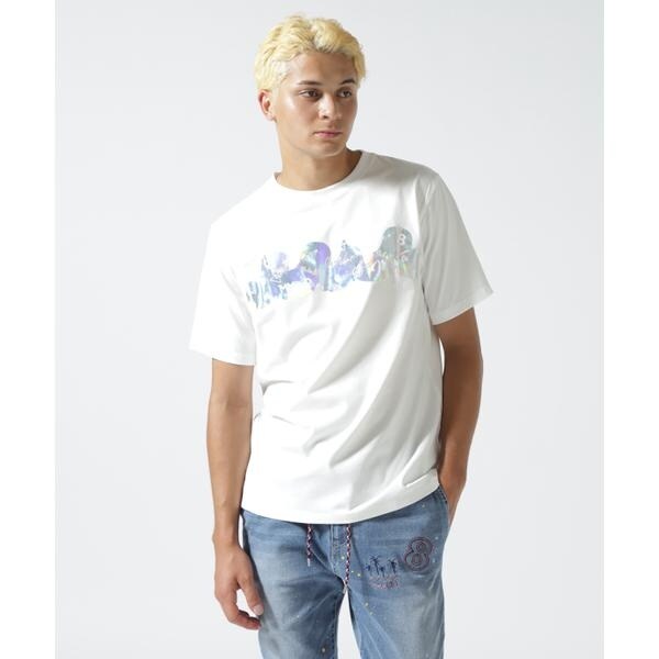 Blumarine Tシャツ・カットソー ホワイト系 Tシャツ カットソー オーバーサイズ 七分袖 ハイネック ロング丈