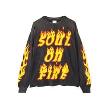 SAINT MICHAEL／セントマイケル／LS TEE／SOUL ON FIRE／BLACK