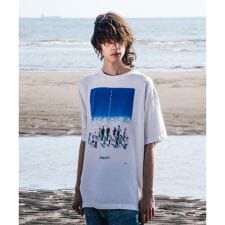 SAINT MICHAEL／セントマイケル／EV_SS TEE - BLUE WHITE
