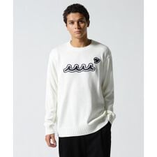 muta MARINE／ムータ マリン／別注 WAVE CREW KNIT