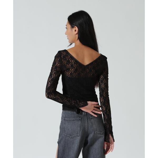 MITSUKI／ミツキ／LACE V NECK TOPS