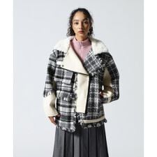 ロイヤルフラッシュ(ROYAL FLASH)のAULA AILA／アウラアイラ／別注チェックコンビネーションブルゾン