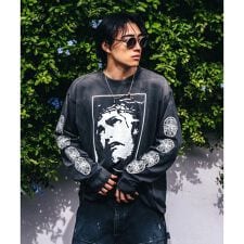 SAINT MICHAEL／セントマイケル／LOVE SAINT LS TEE - BLACK