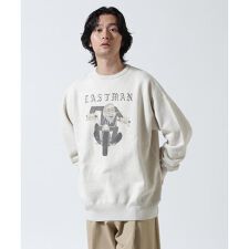 LASTMAN／ラストマン／PRINTED CREW NECK -EASY RIDER OATMEA