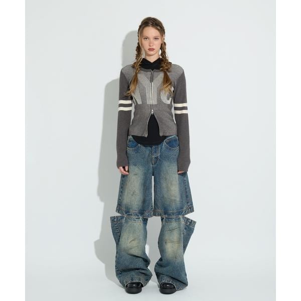 アンスリード UN3D BI-COLOR OVERCD バイカラーオーバーカーデ UN3D. - BI-COLOR OVER CD / バイカラーオーバーカーディガン