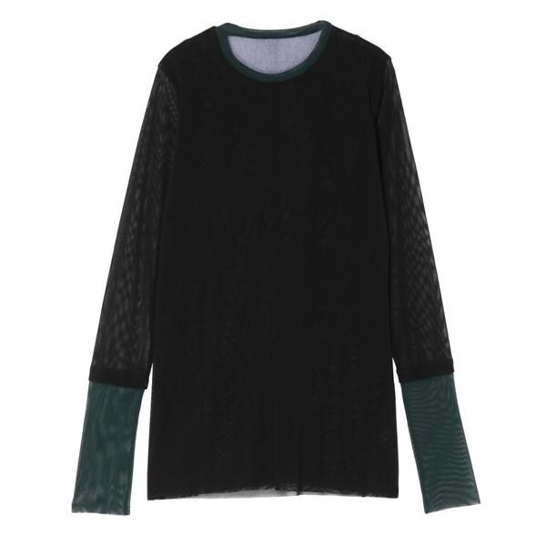 UN3D.／アンスリード／WAVE LINE SHEER TOP／ウェーブラインシアー