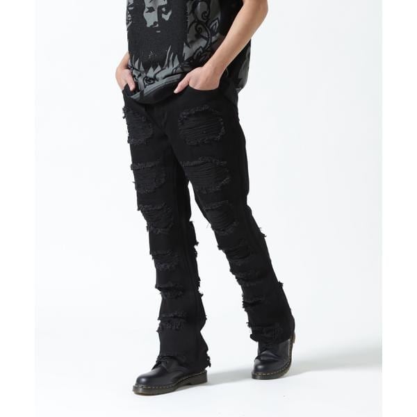 Valabasas／バラバサス／PATCH FADE BLACK BAGGY J | ロイヤル