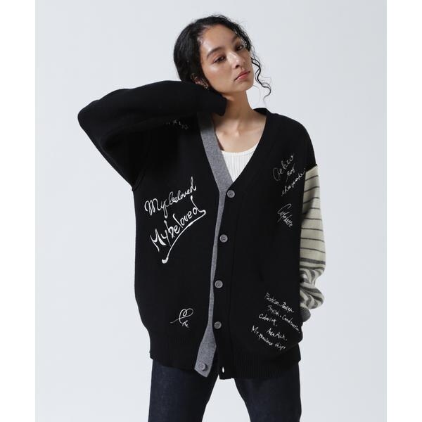 AULA AILA／アウラアイラ／MESSAGE LOGO CARDIGAN | ロイヤル