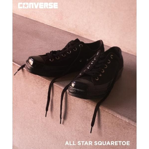 [�}���C]CONVERSE�^�R���o�[�X�^ALL STAR SQUARETOE OX�^�I�[���X�^�[ �X�N�G�A�g�E/���C�����t���b�V���iROYAL FLASH�j �u���b�N1