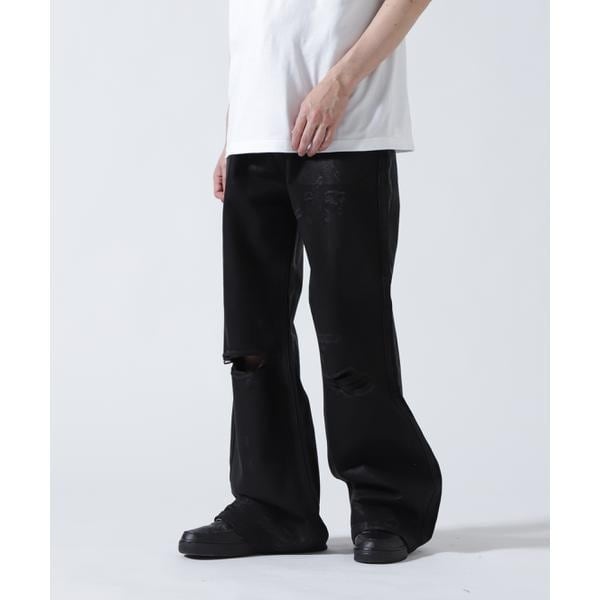 [�}���C]FR(13)NDS �^�t�����Y�^BLACK COATINGFLARE PANTS/���C�����t���b�V���iROYAL FLASH�j �u���b�N