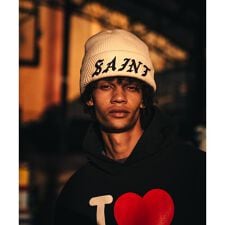 SAINT MICHAEL／セントマイケル／KNIT CAP／SAINT／WHITE