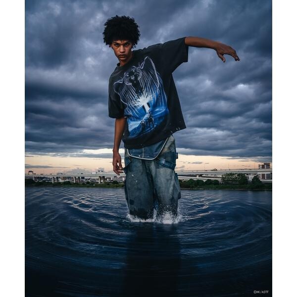 [�}���C]SAINT MICHAEL�^�Z���g�}�C�P���^ATTACK ON TITAN AOT_SS TEE�^B/���C�����t���b�V���iROYAL FLASH�j �u���b�N