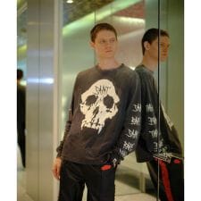 SAINT MICHAEL／セントマイケル／BAPE_LS T-SHIRT／SKULL／BLACK