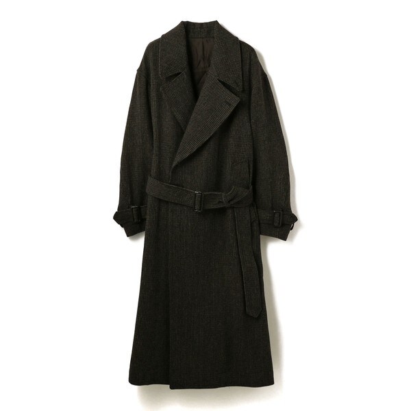 Yoke マネークリップ ダブルブレストトレンチコート YOKE／ヨーク／SHETLAND WOOL DOUBLE
