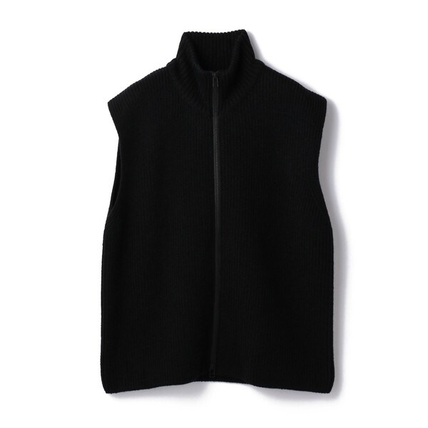 URU / ウル】CUT JACQUARD ZIP UP VEST URU / ウル | POLYESTER - ZIP
