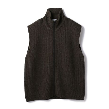 URU／ウル／ZIP UP KNIT VEST／ジップアップニット 