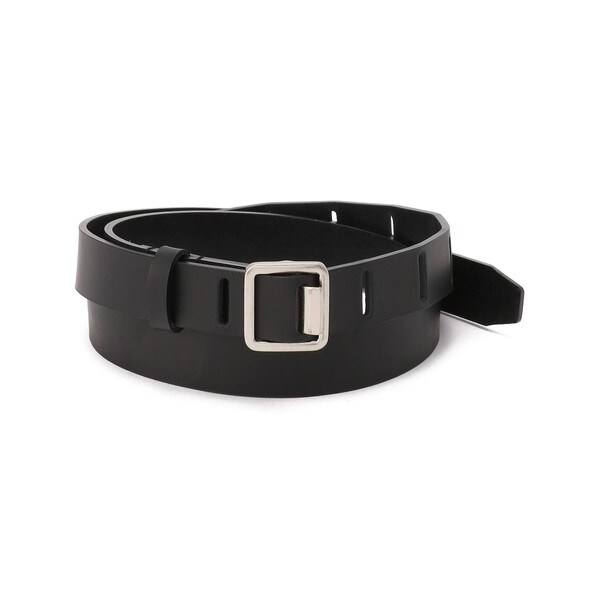 YOKE - 【残りわずか】Narrow Leather Belt(BLACK×SILVER
