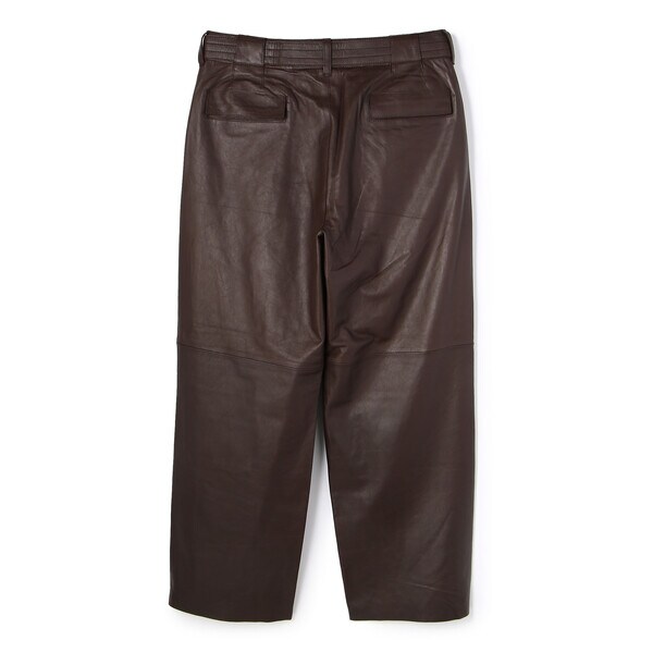 Yoke ヨーク Belted Leather 2tuck Trousers - パンツ