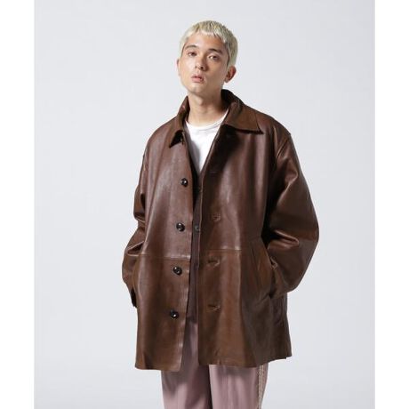 YOKE Cut-Off Leather Car Coat エラ サイズ2