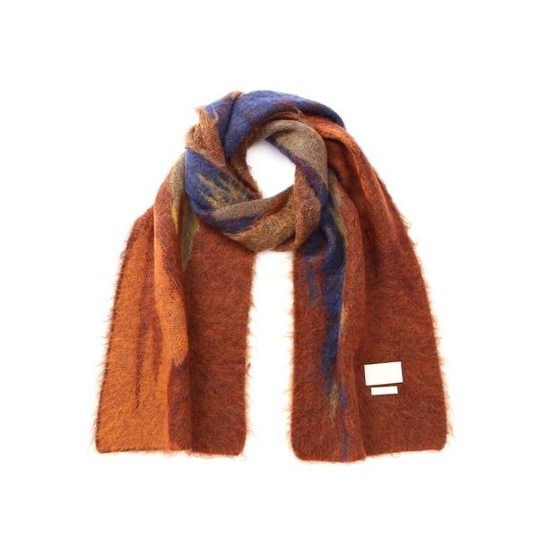 YOKE ヨーク モヘア ボーダーロングストール レディース メンズ YOKE