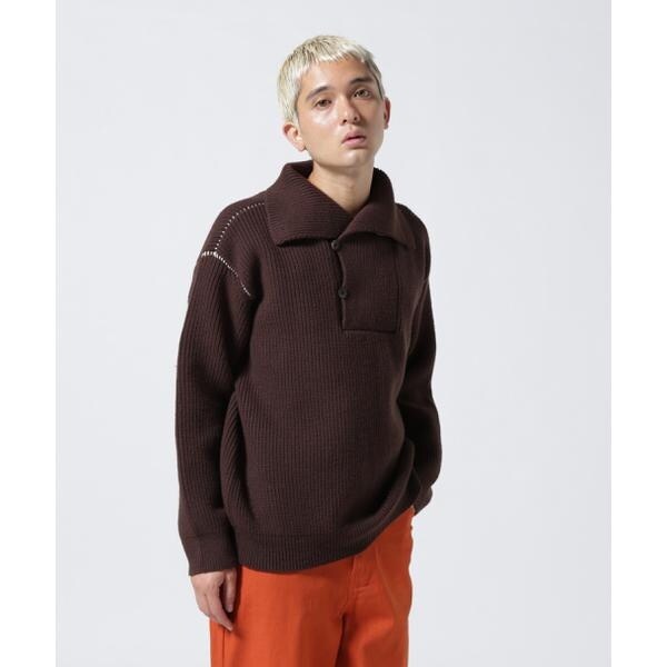 Yoke HIGH NECK RIB KNIT