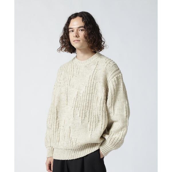 トップス YOKE IREGULAR KNITTED CREWNECK SWEATER YOKE／ヨーク／Iregular Knitted Crewneck Sweater | ガーデン(GARDEN