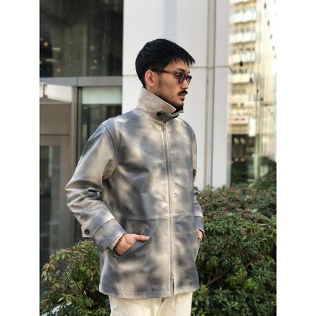 agnès b.ブルゾン ブラック ショート丈 ジップ 綿100 美品 メンズ 