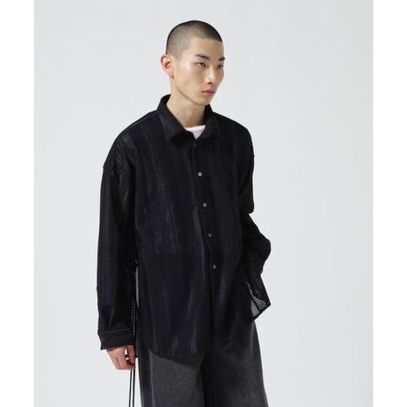 Toironier／トワロニエ／Stripe Lace Regular Fit Shirt | ガーデン 