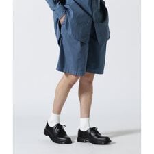 YOKE／ヨーク／Garment Dye Stripe Belted Wide Shorts