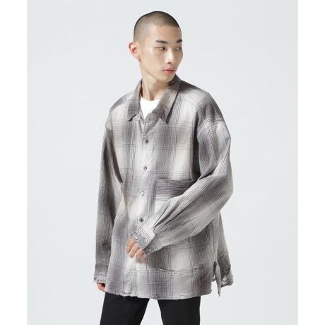 ANCELLM／アンセルム／DAMAGED FLANNEL CHECK SHIRT | ガーデン(GARDEN 