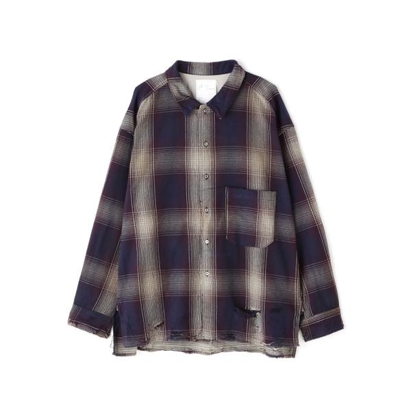 ANCELLM／アンセルム／DAMAGED FLANNEL CHECK SHIRT | ガーデン(GARDEN